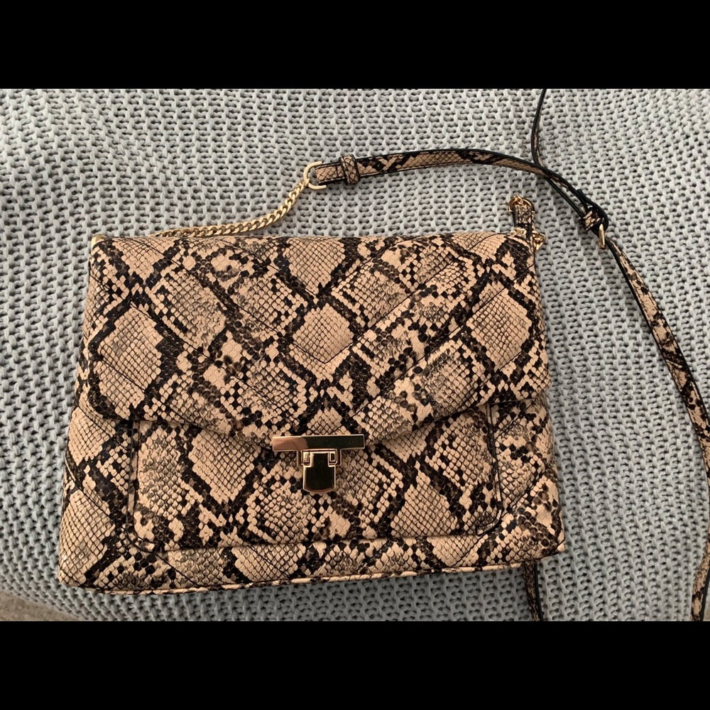 Faux snake skin crossbody purse